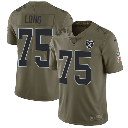 Nike Raiders #75 Howie Long Olive Men's Stitched NFL Limited Salute To Service Jersey